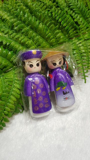 Cặp búp bê dâu rể VN có nam châm hít dán tủ lạnh 20k /cp