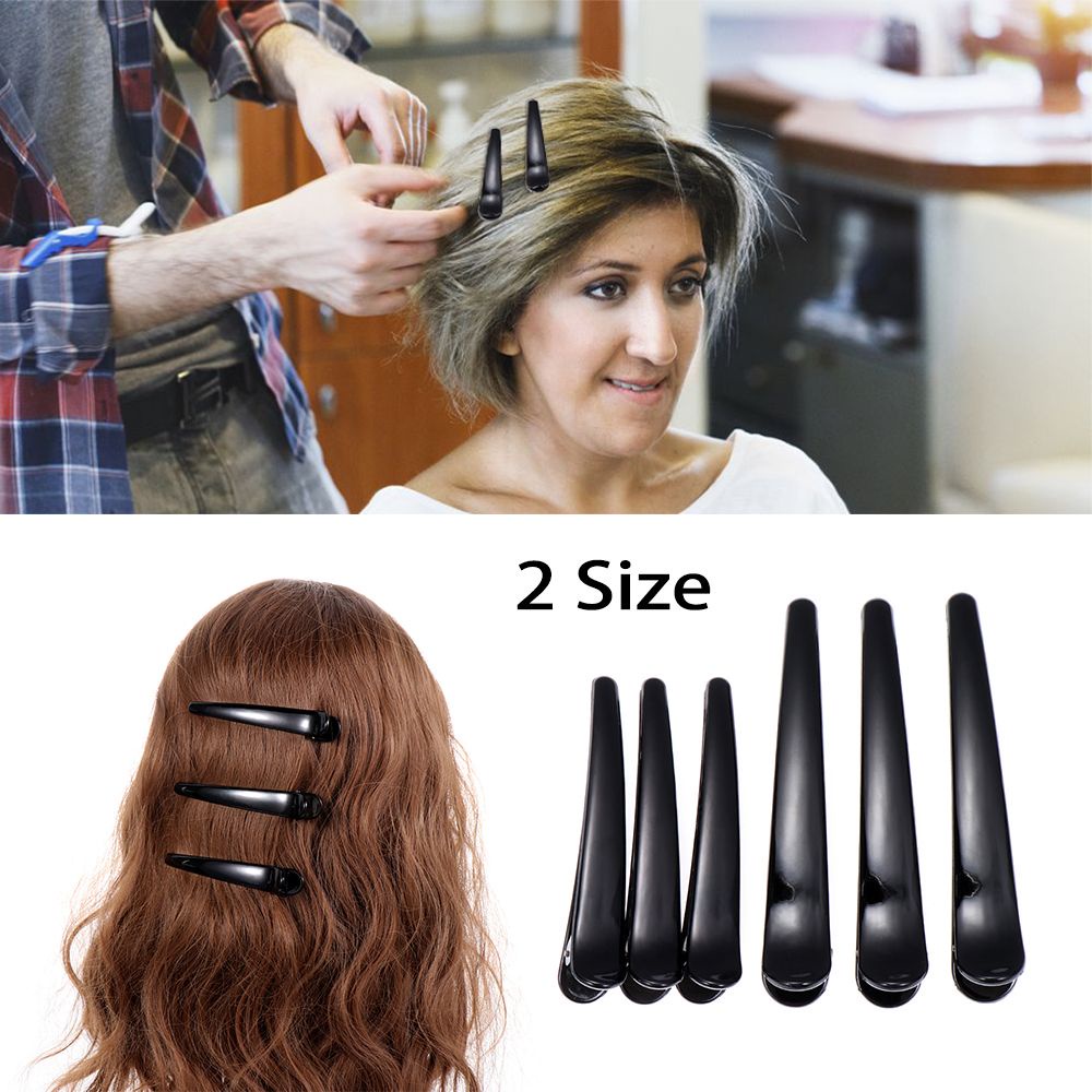 [Hàng mới về] Set 3 kẹp tóc mũi nhọn màu đen tạo kiểu tóc chuyên nghiệp cho salon