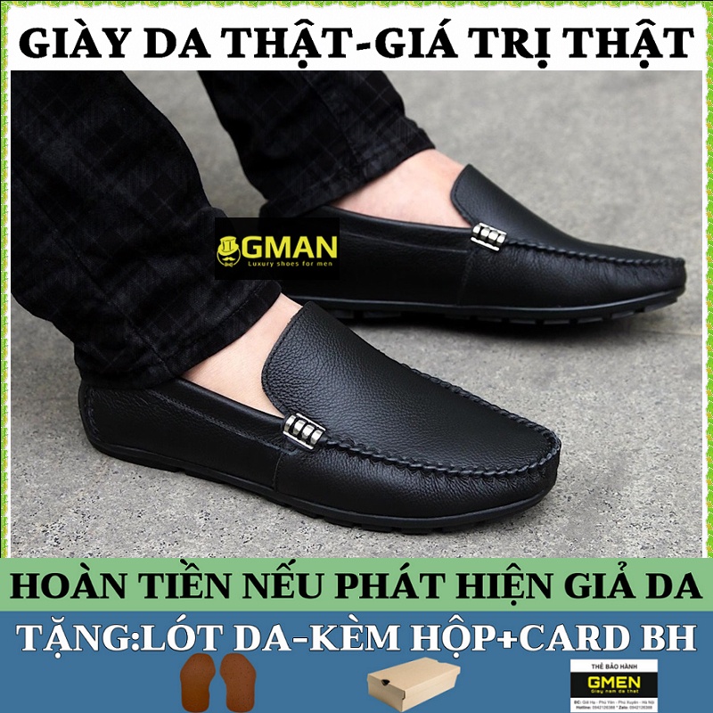 Giày da nam thiết kế da thật nguyên tấm đế cao su khâu chỉ bảo hành 1 năm TK0102