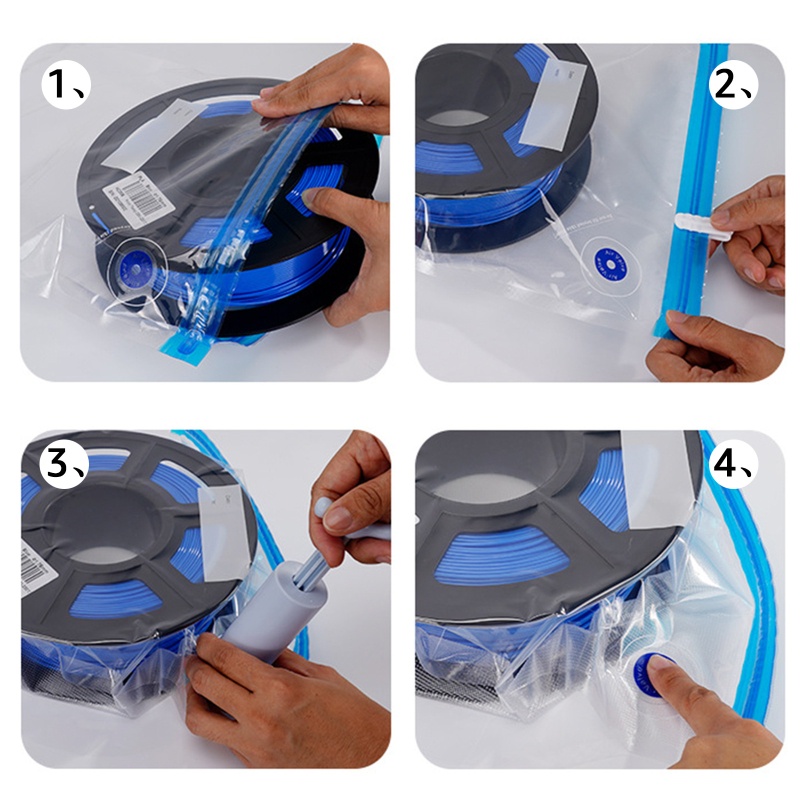 Bộ Túi Hút Chân Không Kèm Ống Bơm Bằng Tay Tiện Dụng TPU