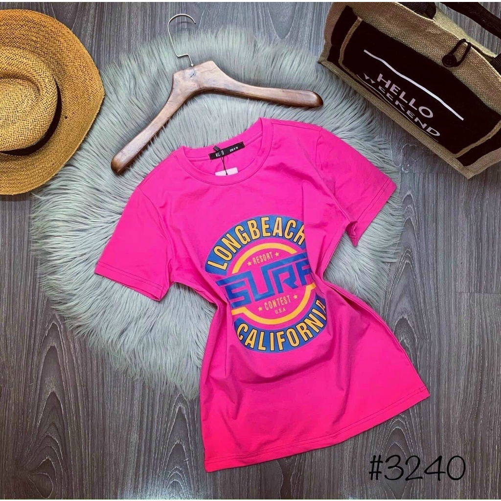 Áo thun in LongBeach mang hơi hướng mùa hè đơn giản thoáng mát cực xinh trẻ trung hot hit mẫu mới bán chạy giá rẻ