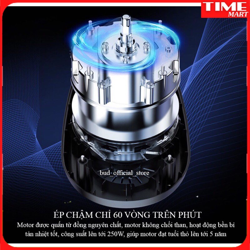[CHÍNH HÃNG] Máy ép chậm rau củ quả Xiaomi Bud Bj32 công suất 250W. Đạt tiêu chuẩn FDA [TIME_MART siêu thị tiện ích]