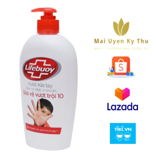 Nước rửa tay Lifebuoy 500ml (tặng kèm)