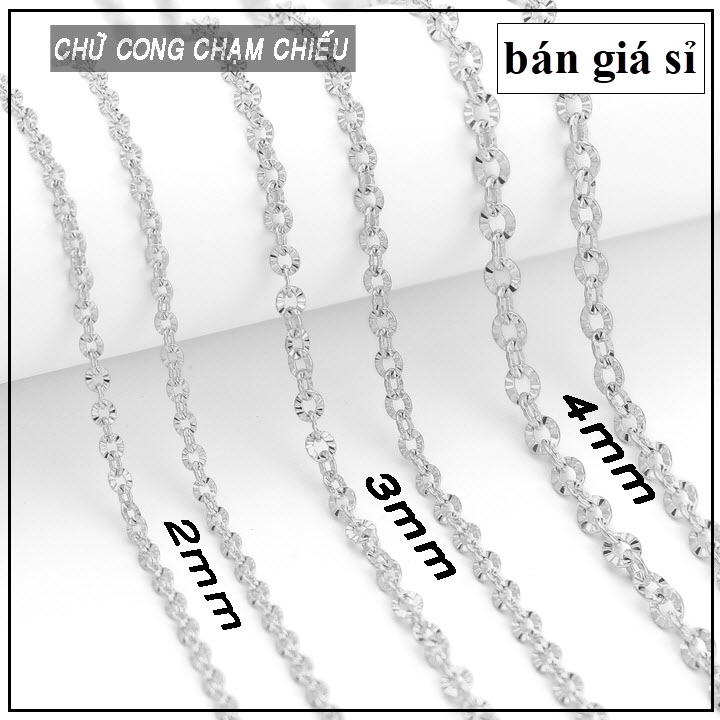 Dây chuyền nữ inox cao cấp không mặt , vĩnh viễn giá hủy diệt - chữ cong chiếu đẹp