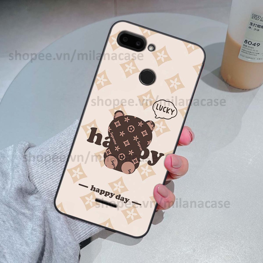 Ốp Xiaomi Redmi 6 gấu be@rBrick gấu Teddy Kaws siêu đẹp, phong cách, cá tính