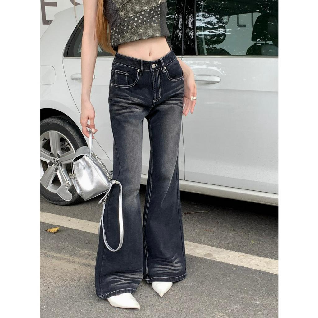 Quần Dài Ống Rộng Lưng Cao Thời Trang Phong Cách Hàn Quốc Cho Nữ