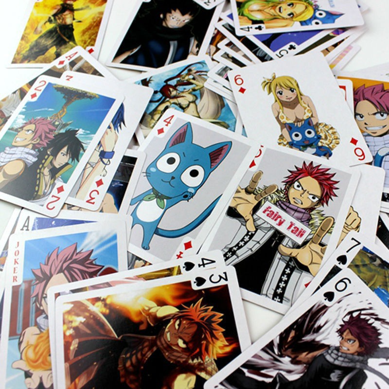 Bộ bài Tây anime Fairy Tail , bộ Tú Kpop 54 lá in hình anime manga dễ thương siêu độc đáo