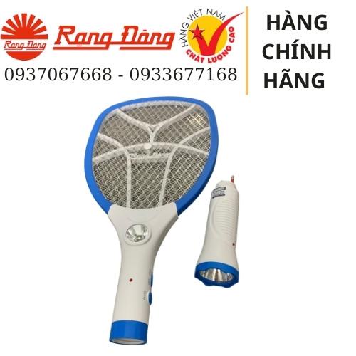 Vợt muỗi điện Rạng Đông RD02, vợt muỗi kết hợp đèn pin có thể tháo rời, thiết kế 3 lớp  tiêu diệt muỗi nhanh chóng