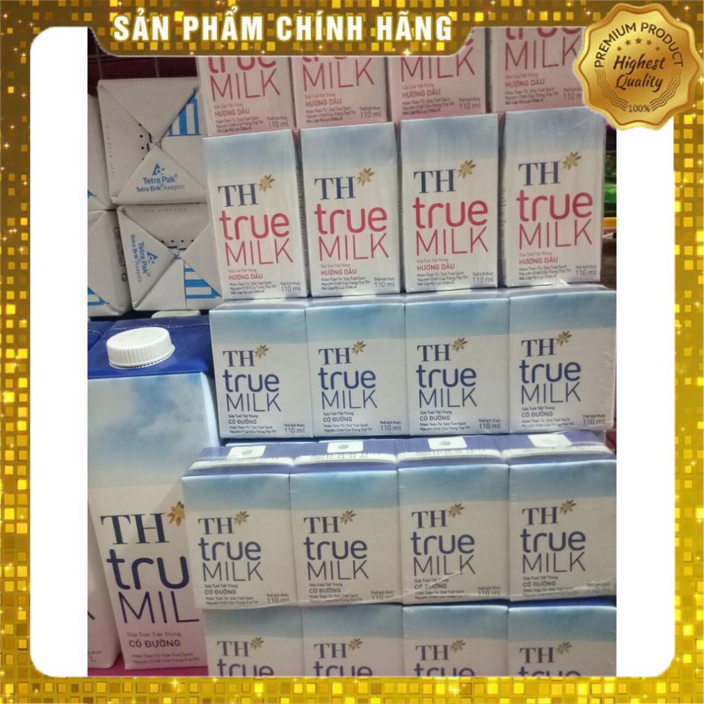 Hàng chính hãng Sữa TH True Milk vỉ 4hx110ml/4hx180ml