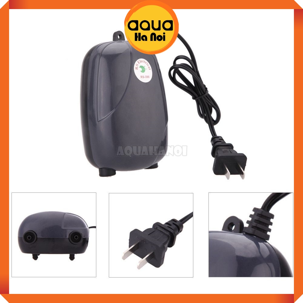 Máy sủi Oxy siêu êm 1vòi / 2vòi RS Electrical RS 290/390 cho hồ cá cảnh thủy sinh