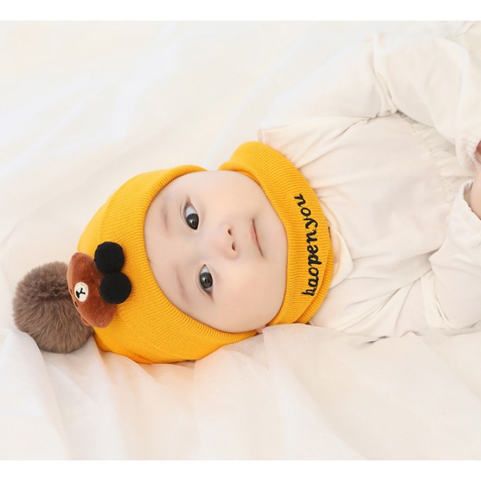 Set Mũ Len Cho Bé Hình Gấu Siêu Đáng Yêu [ SIÊU RẺ ] [ CAM KẾT HÀI LÒNG 100% ]