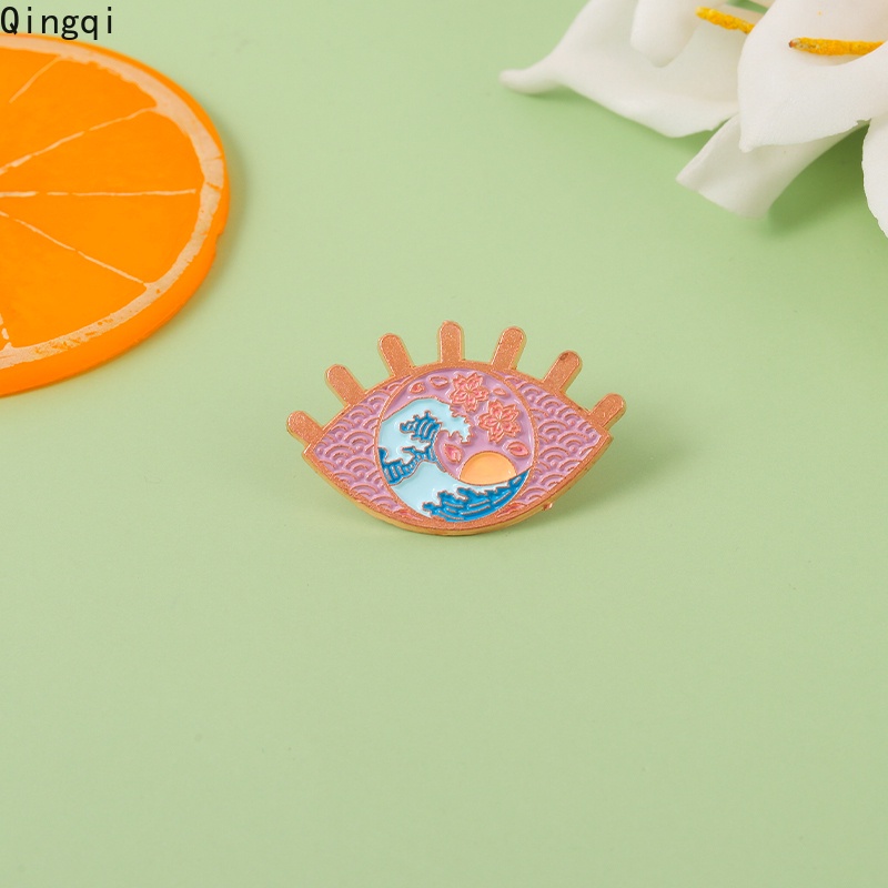 Ghim cài áo Miss Zoe bằng kim loại tráng men hình đôi mắt hoàn hảo dễ thương thích hợp làm quà tặng