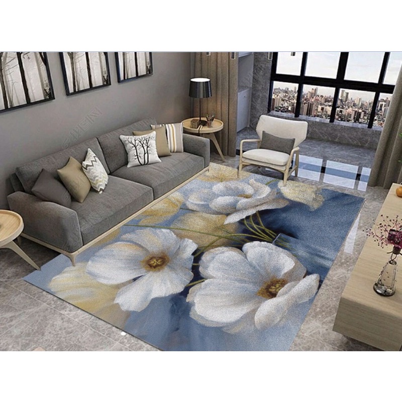 ☘️ Thảm trải sàn Bali 5D mẫu hoàng gia hoa gấm cap cấp - tham trai san kt 1m6x2m3 và 2mx3m