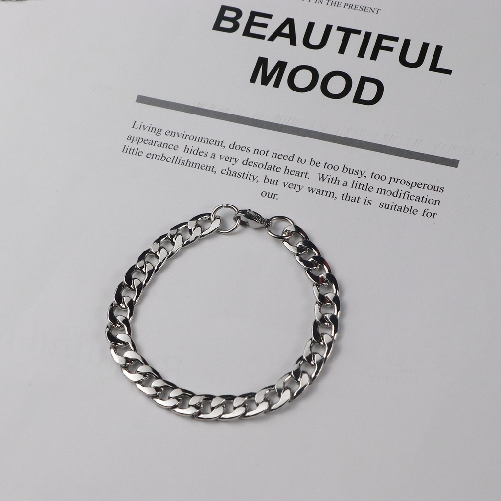 Vòng Tay Chất Liệu Thép Titan Thiết Kế Đơn Giản Phong Cách Retro