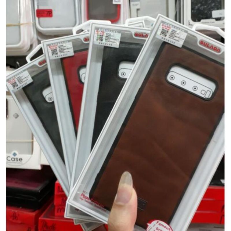 Ốp lưng da cho Samsung Note 8 Hiệu Sulada viền dẻo chống sốc