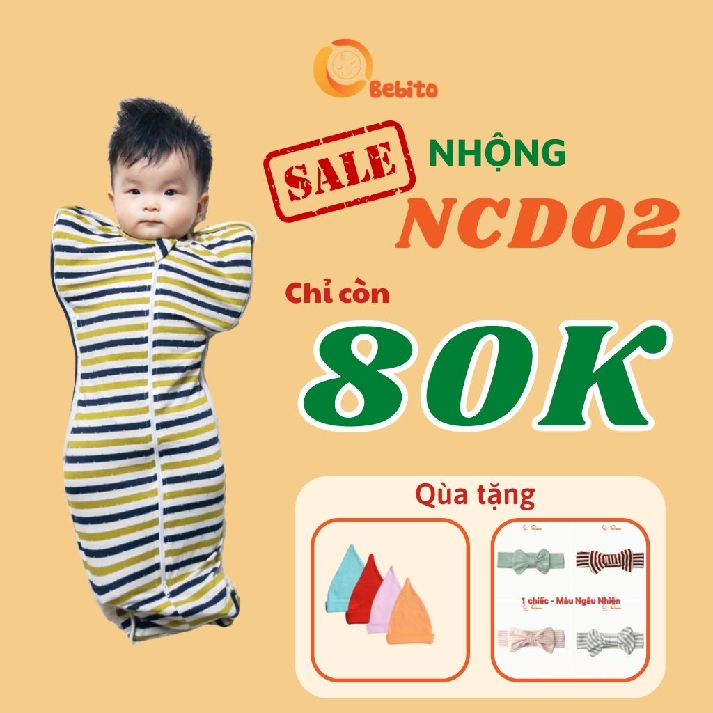 Nhộng Chũn Sơ Sinh Tới 6 Tháng Giúp Bé Ngủ Ngon - Noonon NCD02