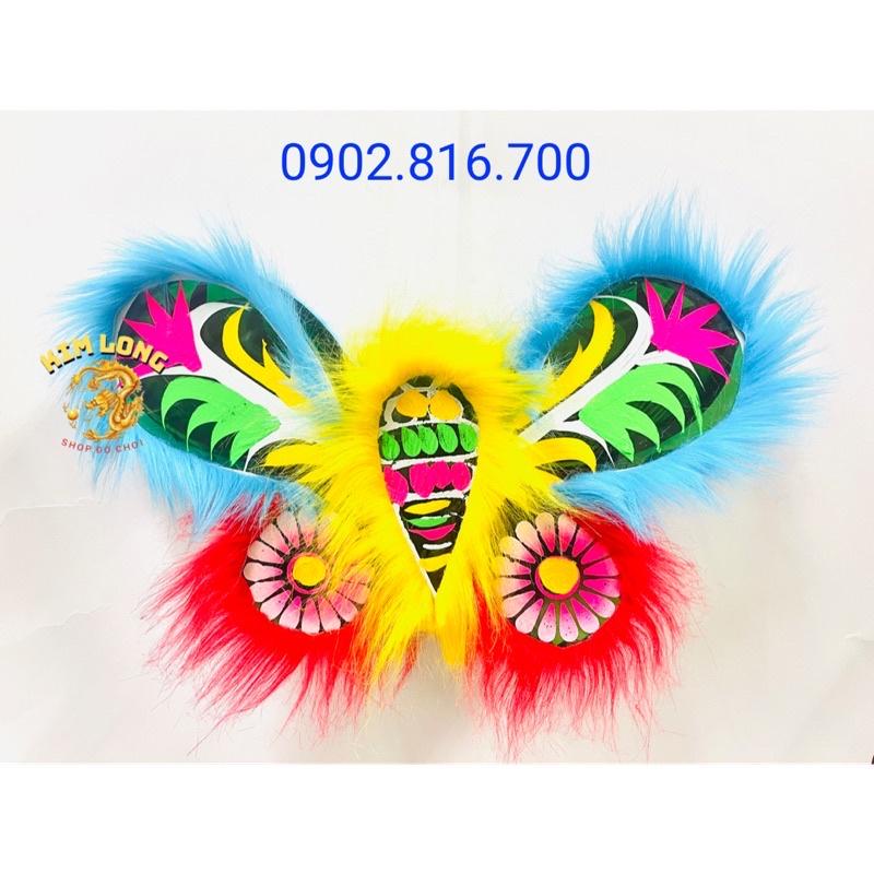 Đồ chơi lồng đèn trung thu truyền thống-Lồng đèn kiếng lông đủ màu hình BƯỚM 40cm