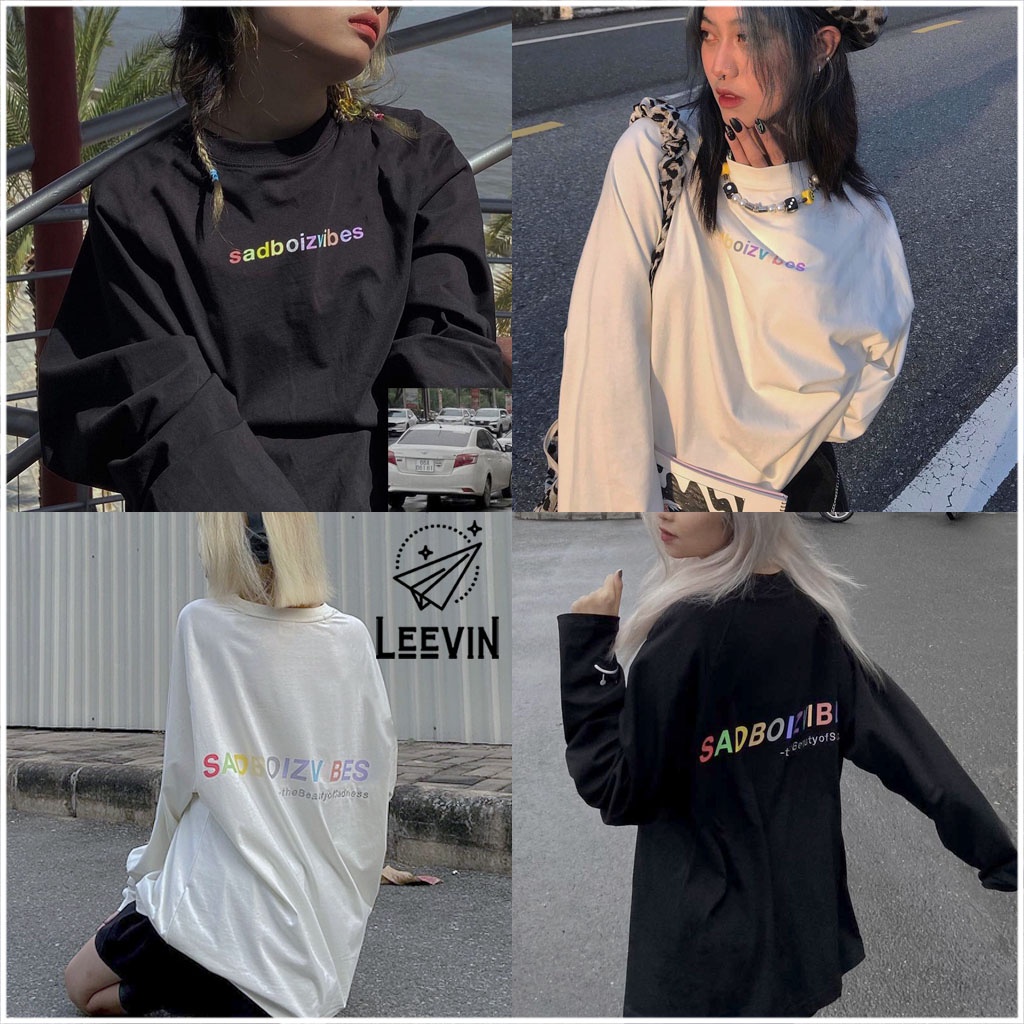Áo Thun Sadboiz Story Nam Nữ Unisex Nelly Ulzzang Kiểu áo phông nữ form rộng Leevin Store
