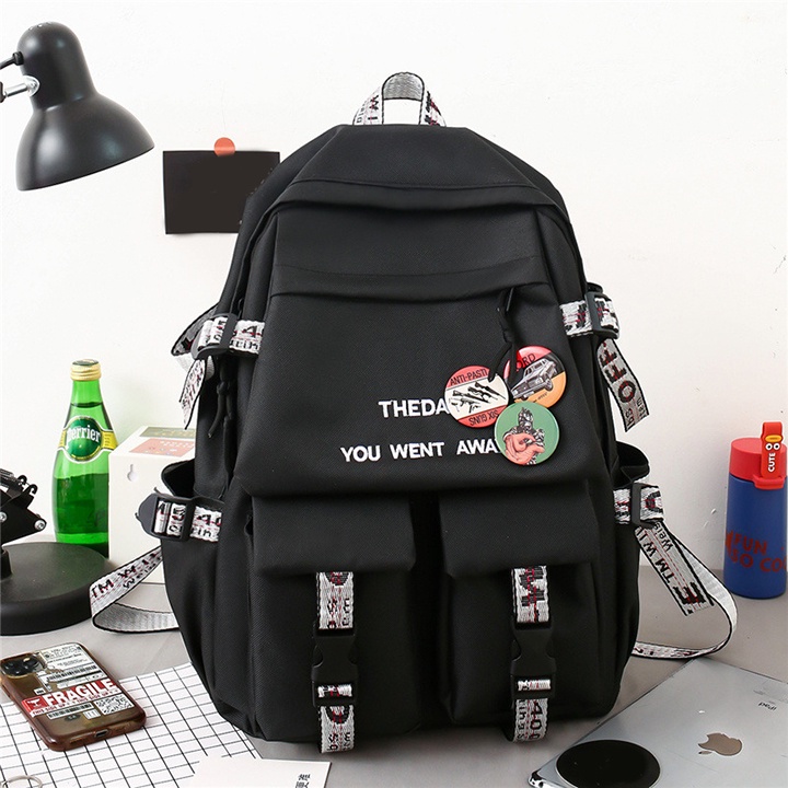 Balo học sinh cấp 2, cấp 3 thời trang cho nam &amp; nữ chống nước size 42cm ( không kèm phụ kiện ) BALO-571