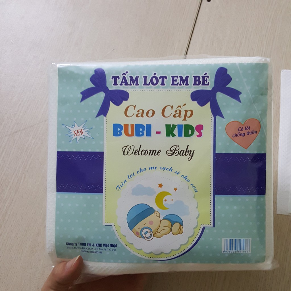 Miếng lót phân xu trắng Bubi 3 lớp cao cấp cho bé sơ sinh 500g (80 tấm)