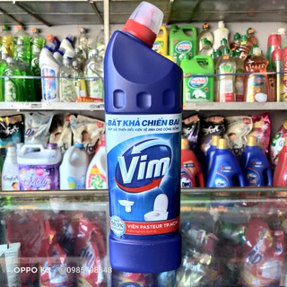 Chất tẩy rửa bồn cầu và nhà tắm VIM chai to màu tím chai to 900ml