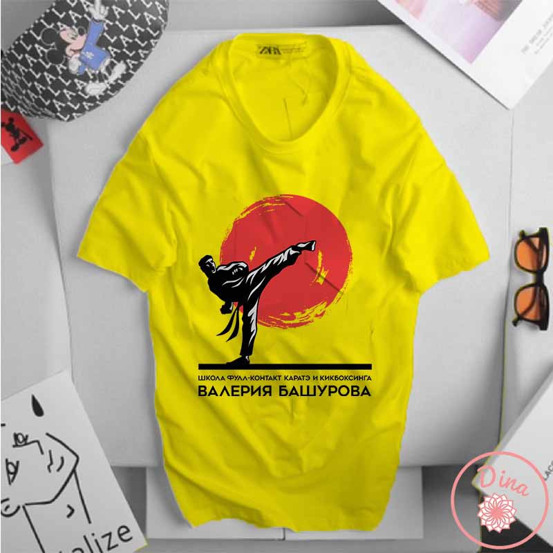 Áo thun Unisex - karate logo màu đen và đỏ - Cotton Thun Phong Cách Cá Tính - Cực Chất Và Đẹp