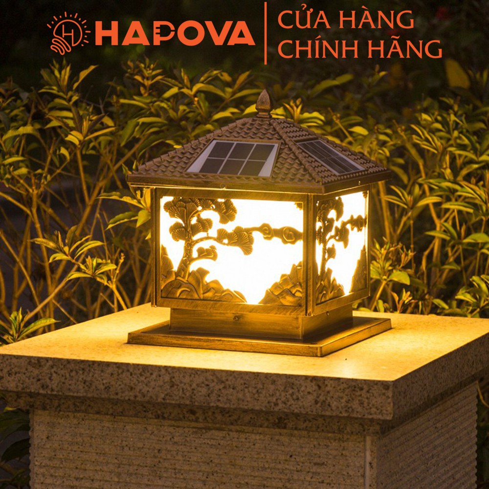 Đèn trụ cổng sân vườn cây tùng cỡ 250mm, 300mm HAPOVA VERITY 7008