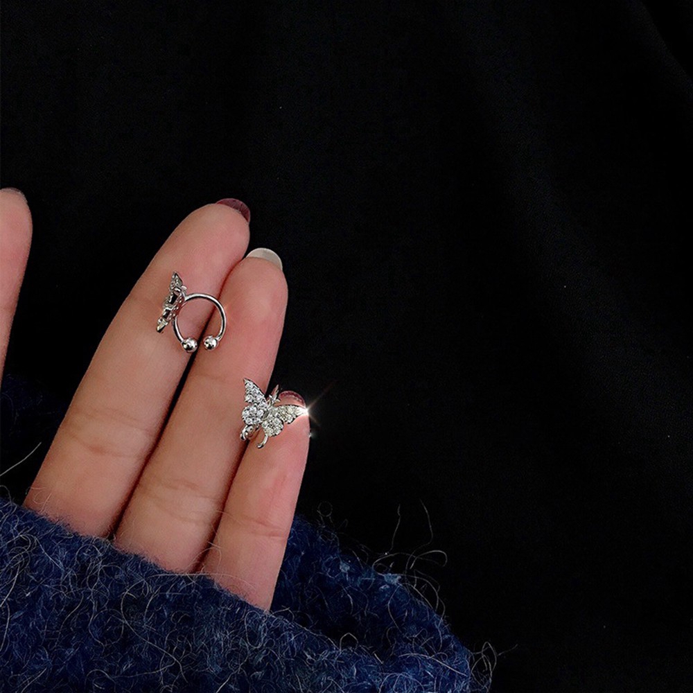 Khuyên Tai Hình Bướm Đính Đá Sang Trọng Thời Trang