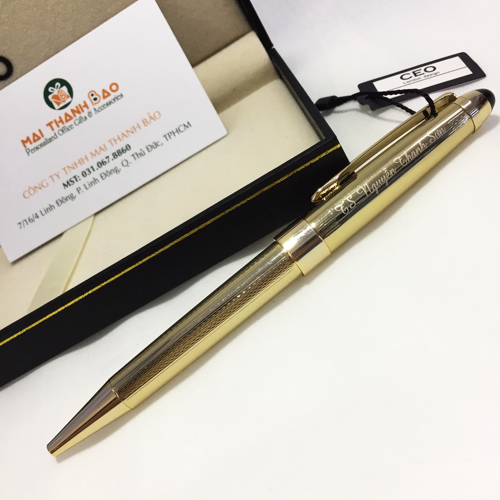 Bút ký doanh nhân CEO NS13 NS14 cao cấp màu vàng óng sang trọng dùng làm quà tặng bạn bè đồng nghiệp Matastore
