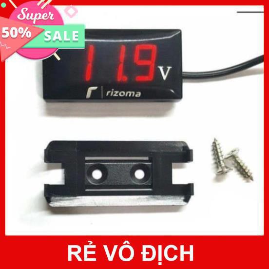 Báo bình - Đồng hồ đo volt Rizoma led 2 màu xanh đỏ