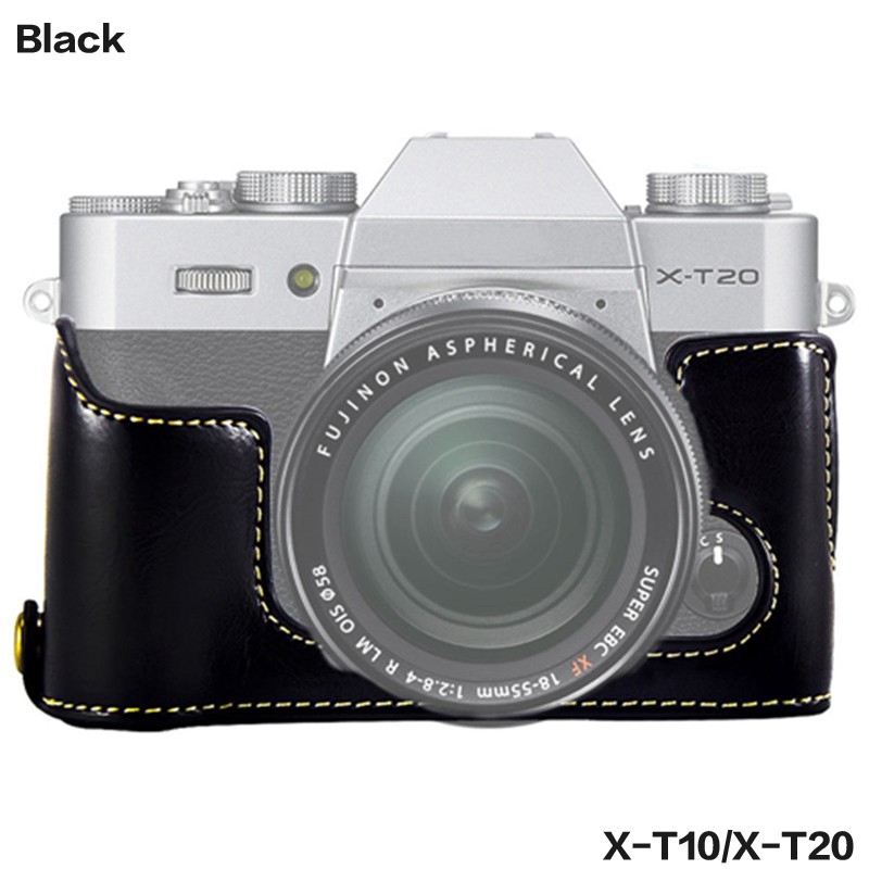 Ốp da PU bọc một nửa camera Fujifilm X-T30 XT30 X-T20 X-T10 XT20 XT10