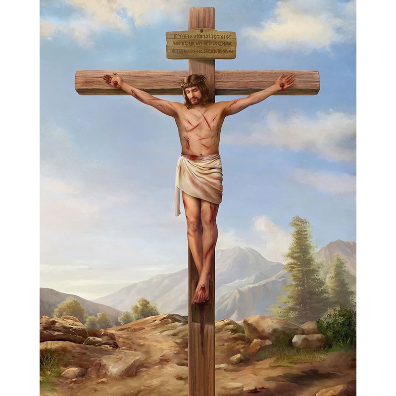 Bộ Tranh Đính Đá 5D Họa Tiết Chúa Jesus Độc Đáo DIY Dùng Trang Trí Nhà Cửa