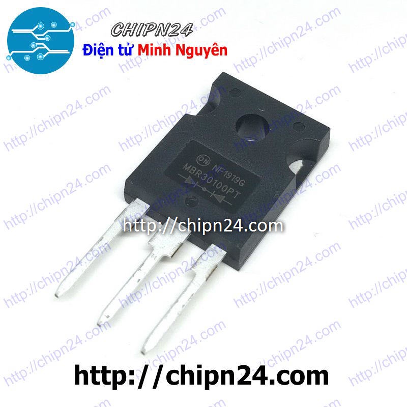 [1 CON] (DIP) Diode Schottky MBR30100 TO-247 30A 100V (MBR30100PT 30100)