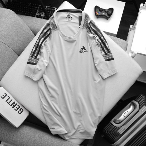 Áo Thun Lạnh Thể Thao Nam Adidas 3 Sọc Vải Thể Thao CLIMA HOẠ TIẾT VAI 7 MÀU Cực Mát Có Big Size
