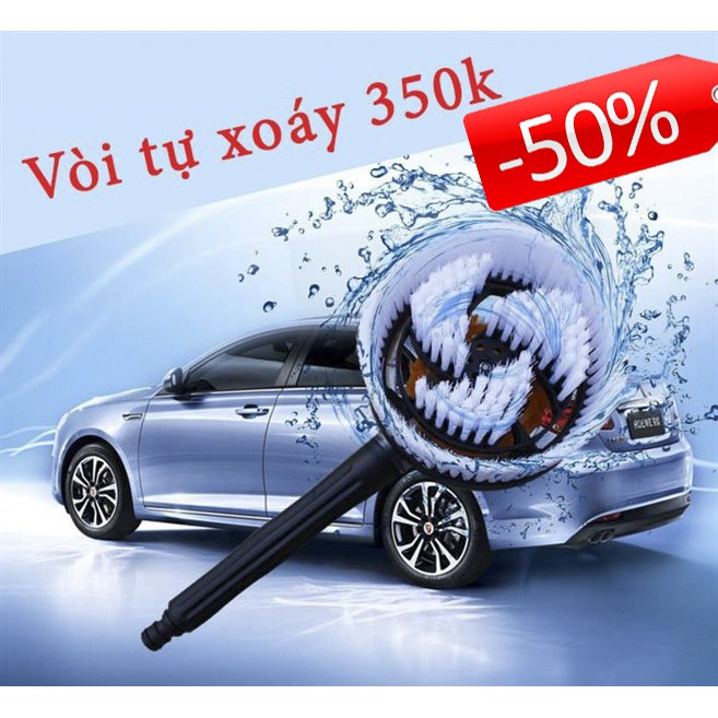 Vòi Rửa Xe Thông Minh Ô Tô, Cọ Rửa Xe Thông Minh Xoay 360 độ Ô tô Xe máy