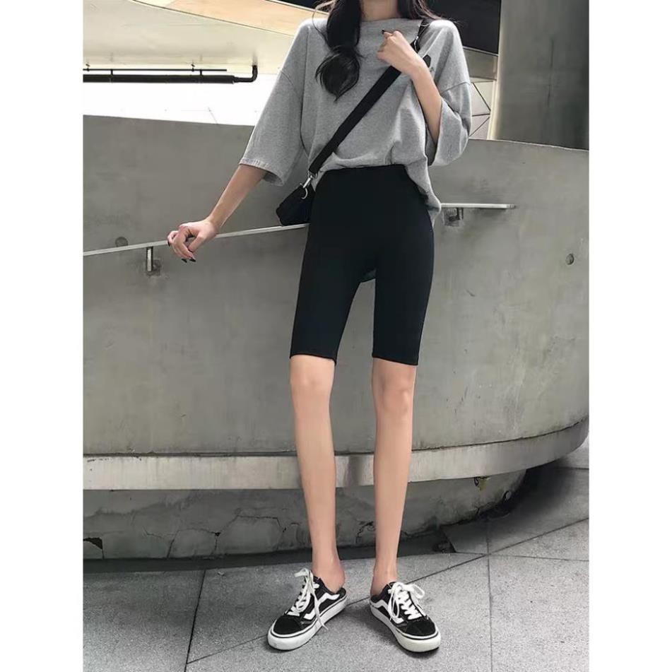 Quần Legging Lửng Nữ Xuất Hàn, Quần Tập Gym Dáng Ngắn Cotton Co Giãn Và Thoáng Mát | BigBuy360 - bigbuy360.vn