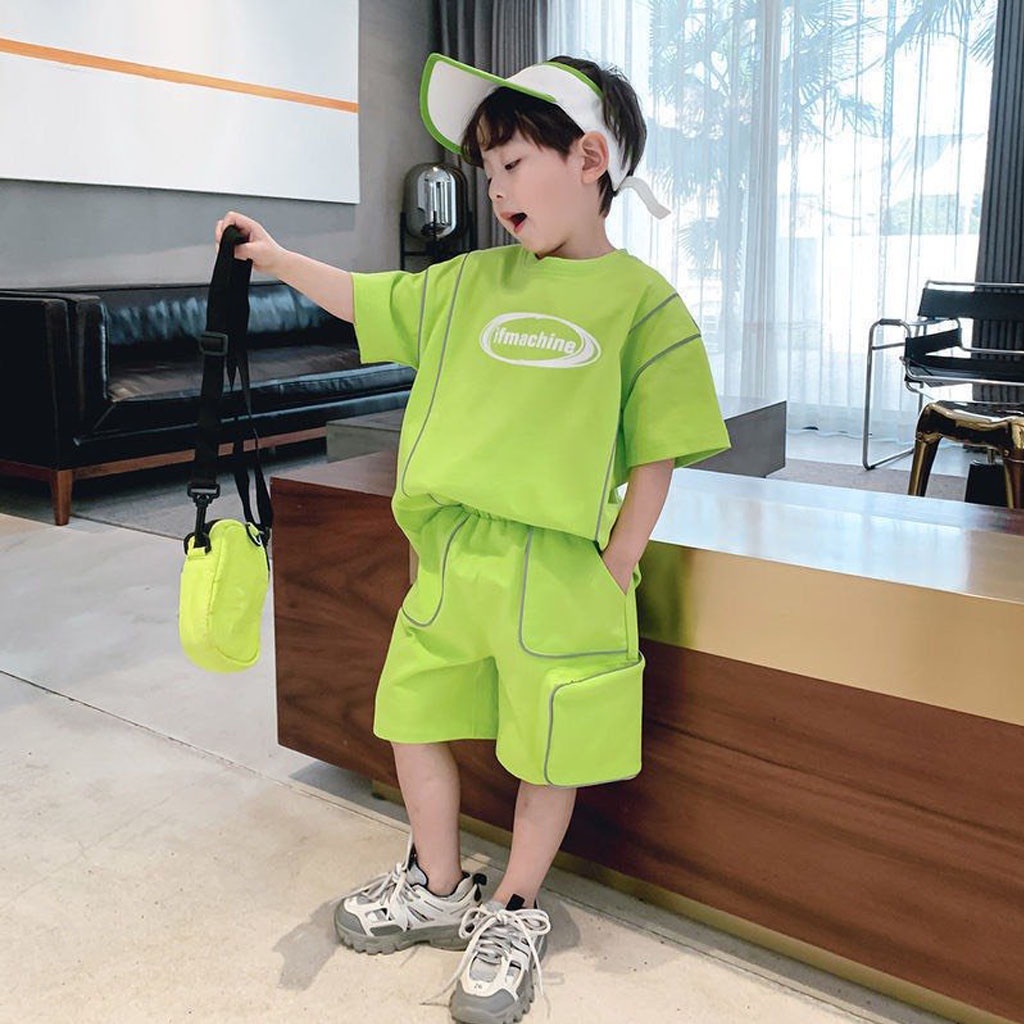 Bộ Cộc Tay Túi Hộp Bé Trai, Bộ Đồ Bé Trai Chất Cotton Cao Cấp Cho Bé Từ 28-38kg - LILA KIDS