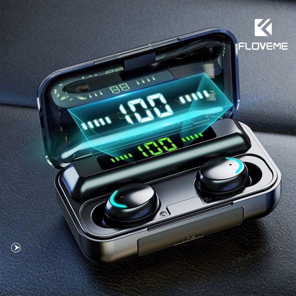 Tai Nghe Bluetooth 5.0 Floveme FL9 Pro Không Dây True Wireless Nhét Tai Cảm Ứng Kiêm Sạc Pin Dự Phòng - F9 PRO