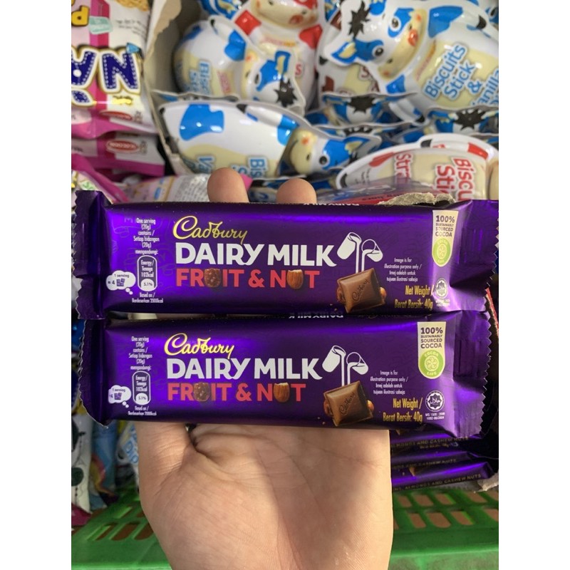 Kẹo Socola Cadbury Dairy Milk Trái Cây Và Hạt 40g