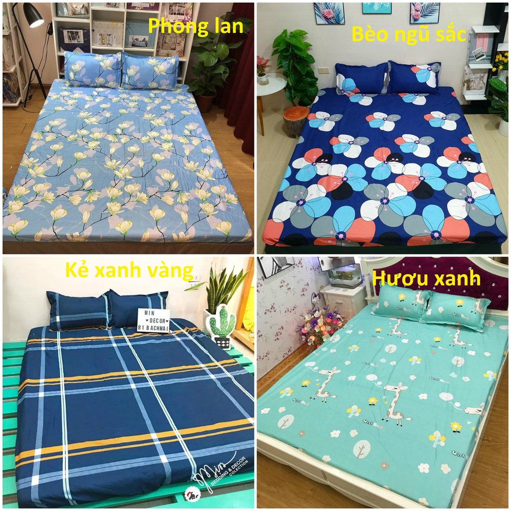 Bộ ga gối poly cotton 1m2x2m ( 2 vỏ gối nằm )