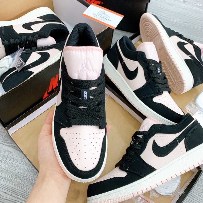 [Ảnh thật + Full phụ kiện] Giày thể thao JD hồng đen cao cấp 1;1 + dây phụ Giày sneaker hot trend
