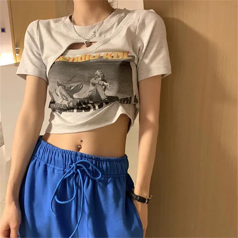 Áo Thun Tay Ngắn Dáng Ôm Màu Xám Thiết Kế Ngọt Ngào Thời Trang Cho Nữ áo phông nữ  JL-TX-36