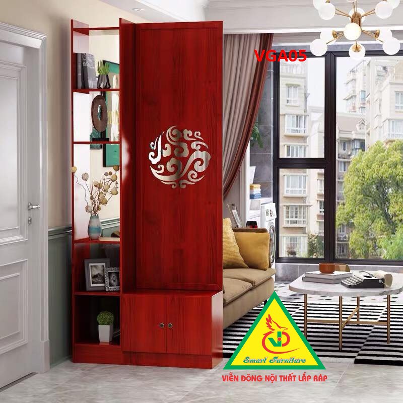 KỆ VÁCH NGĂN PHÒNG KHÁCH , NHÀ BẾP  VGA01 - Nội thất lắp ráp Viendong Adv