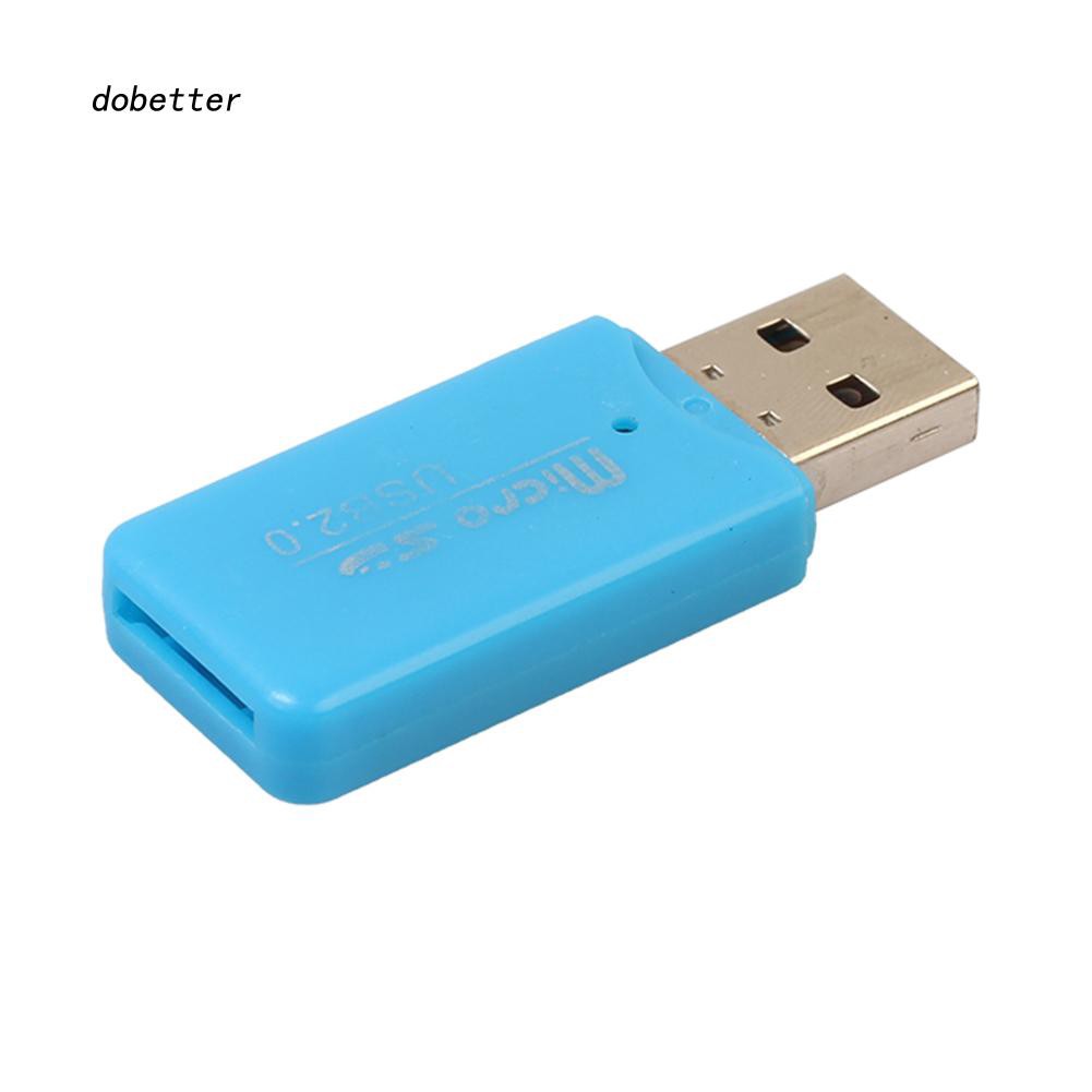 Đầu đọc thẻ nhớ USB 2.0 hỗ trợ thẻ SD TD nhiều màu sắc tiện dụng