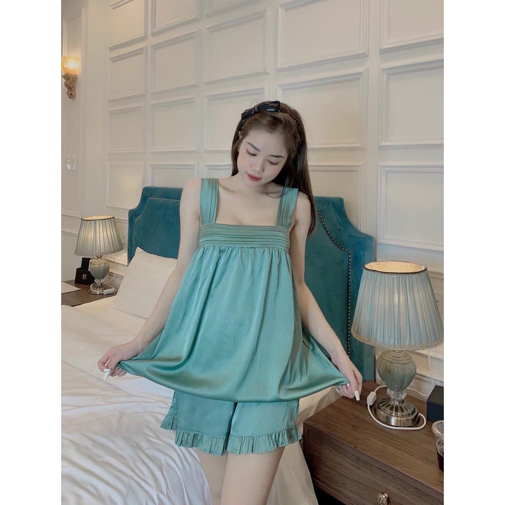 Set Lụa 2 Dây Cổ Vuông Cực Hot | BigBuy360 - bigbuy360.vn