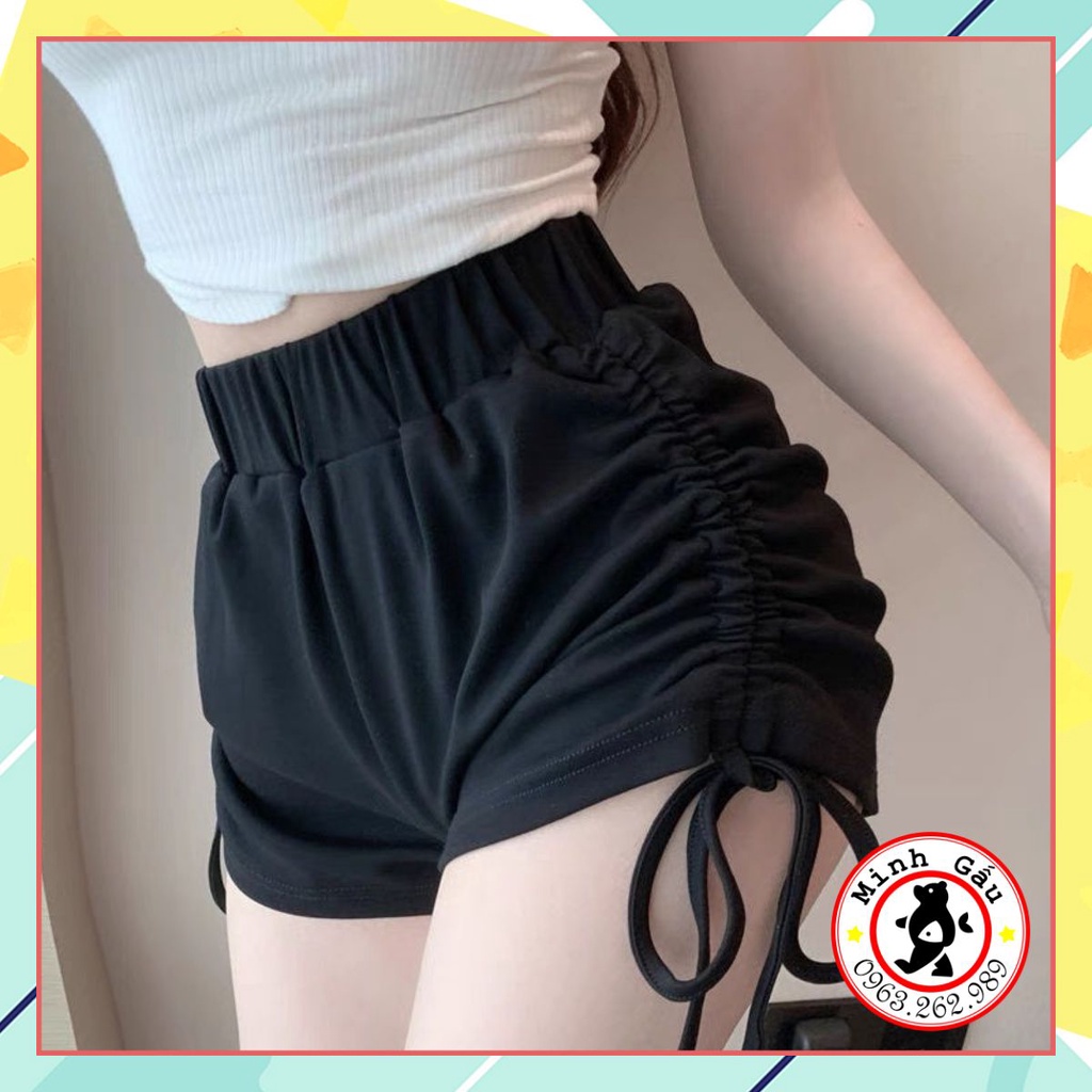 Quần đùi rút dây Quần tập Gym, yoga, aerobic, thể thao. chất thun lạnh co dãn tốt