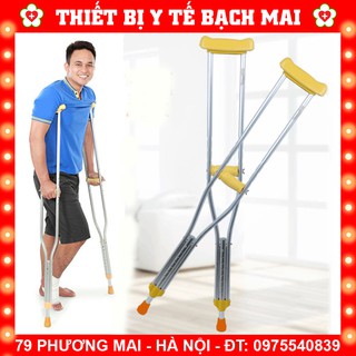 Nạng Chống Nách Bằng Hợp Kim Nhôm Siêu Nhẹ - 01 Chiếc