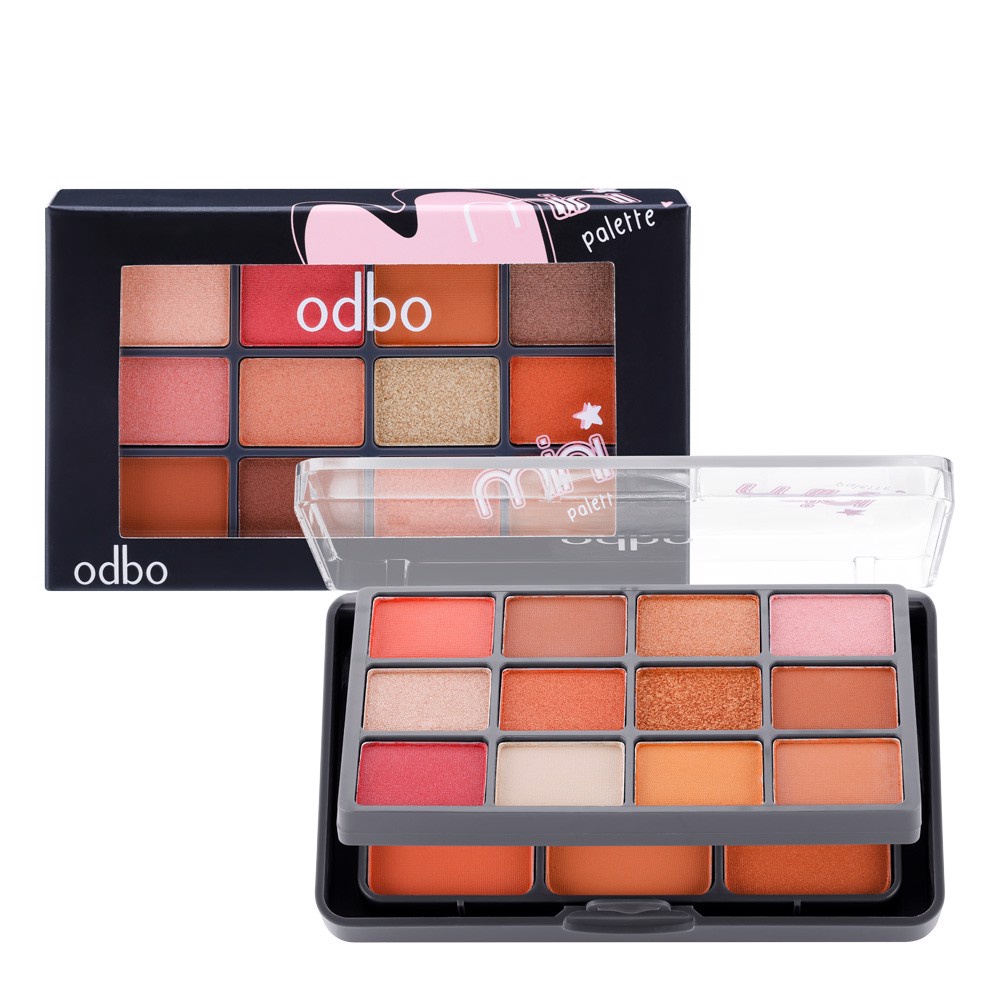 Phấn mắt Odbo 12 ô Mini Palette OD1036 Cocolux