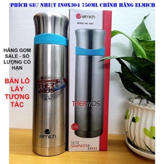 Chính hãng_Bình,phích giữ nhiệt Lock&Lock và Elmic 750ml