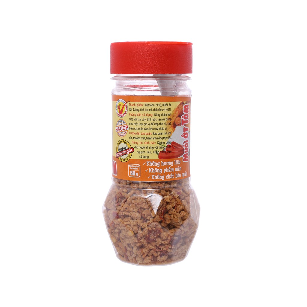 Muối ớt tôm Ông Chà Và hũ 60g